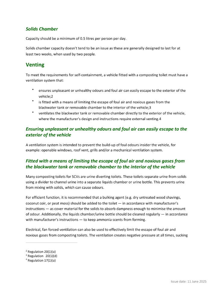NZ Guide to Certifying Waterless Composting Toilets in RVs Pg3
